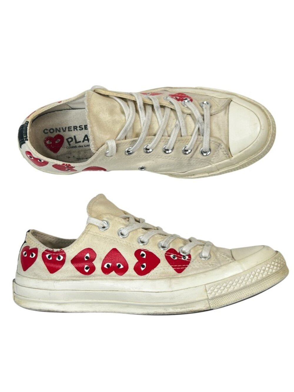 CONVERSE X COMME DES GARÇONS PLAY Chuck Printed Canvas Sneakers Women 9 Men 7